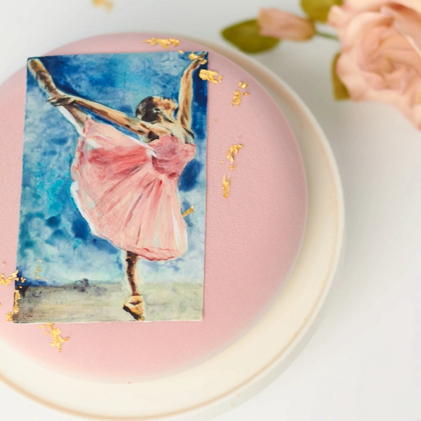 Торт с открыткой «Балерина»_фото_товара2
