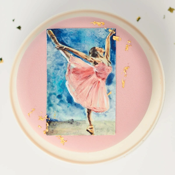 Торт с открыткой «Балерина»_фото_товара0