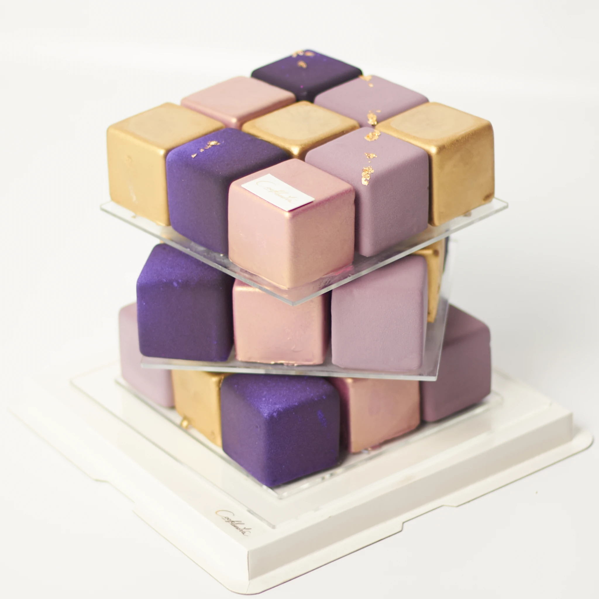 Торт Кубик Golden Violet Кубик Рубика - купить в авторской кондитерской  COOKlinova-Куклинова
